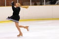 Young team from a school of skating on ice performs at the International Cup Ciutat de Barcelona Open