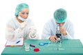 Young team of scientists in laboratory Royalty Free Stock Photo