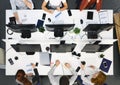 Young team working on computers at modern office Royalty Free Stock Photo