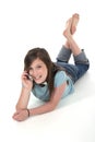 Young Teen Girl Talking On Cellphone 8 Royalty Free Stock Photo