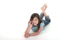 Young Teen Girl Talking On Cellphone 9 Royalty Free Stock Photo