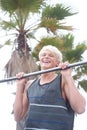 Young teenage boy doing pullups Royalty Free Stock Photo