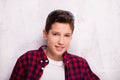 Young teenage boy posing. Royalty Free Stock Photo