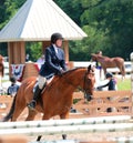 A Young Teenage Girl Rides A Horse In The Germantown Charity Horse Show