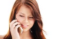Young teenage girl talking on a phone Royalty Free Stock Photo