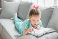 Young teenager girl alone at home childhood Royalty Free Stock Photo