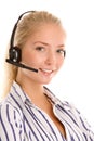 Young telephone operator Royalty Free Stock Photo