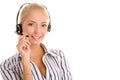 Young telephone operator Royalty Free Stock Photo