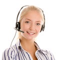 Young telephone operator Royalty Free Stock Photo