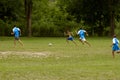 Young Thai Boys Playing Soccer Game