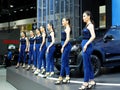 Young Thai female presenters at a Motor Expo