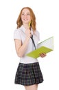 Young thiking student female Royalty Free Stock Photo