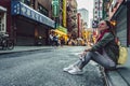 Young tourist in Chinatown