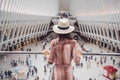 Young tourist in the World Trade Center in NYC