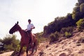 Young Man Horseback Riding Royalty Free Stock Photo