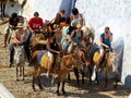 Young Tourists on Mules, Santorini