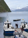 Young tourists in Norway Royalty Free Stock Photo