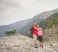 Young traveler couple taking a selfie picture. Royalty Free Stock Photo