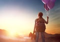 Young traveller with backpack