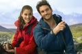 Young trekkers taking rest Royalty Free Stock Photo