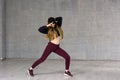 Young urban woman dancing. Royalty Free Stock Photo