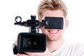 Young video operator Royalty Free Stock Photo