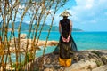 Young vietnamese woman in traditional clothing