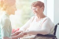 Young volunteer and elderly woman Royalty Free Stock Photo