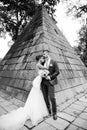 Young wedding couple enjoying romantic moments Royalty Free Stock Photo