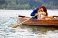 Young wedding couple kissing