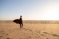 Young woman with abaya in the Salisil desert in Saudi Arabia Royalty Free Stock Photo