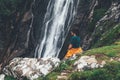 Aber Falls or in Welsh Rhaeadr Fawr Royalty Free Stock Photo