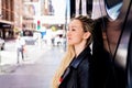 Young woman in activewear in the city