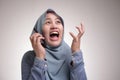 Young Woman Angry by Phone Call, Screaming on Phone