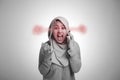Young Woman Angry by Phone Call, Screaming on Phone Royalty Free Stock Photo