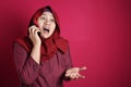 Young Woman Angry by Phone Call, Screaming on Phone Royalty Free Stock Photo