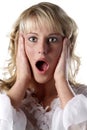 Young woman appalled Royalty Free Stock Photo