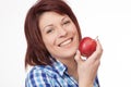 Young Woman with Apple Royalty Free Stock Photo