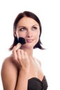 Young woman applying blusher Royalty Free Stock Photo