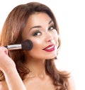 Young Woman Applying Makeup Royalty Free Stock Photo