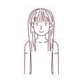 Young woman avatar character
