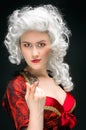 Young woman in baroque costume Royalty Free Stock Photo