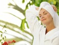 Young woman after bath Royalty Free Stock Photo