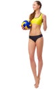 Young woman beach volleyball player Royalty Free Stock Photo