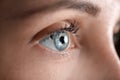 Young woman with beautiful eyes, closeup Royalty Free Stock Photo