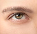 Young woman with beautiful eyes, closeup Royalty Free Stock Photo