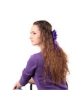 Young woman with beautiful long hair. Royalty Free Stock Photo