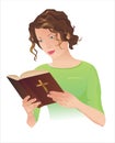 Young woman with Bible