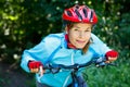 Young woman on bike Royalty Free Stock Photo