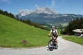 Biking around Kitzbuheler Horn, Kitzbuheler Alpen, Tirol, Austria Royalty Free Stock Photo